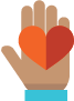 icon of hand with heart 